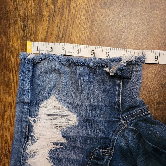 American Eagle Hi Rise Shortie Shorts Size 0 Next Level Stretch Ripped - Picture 10 of 10